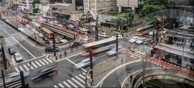Avenida Paulista em imagem do relatório da Pesquis