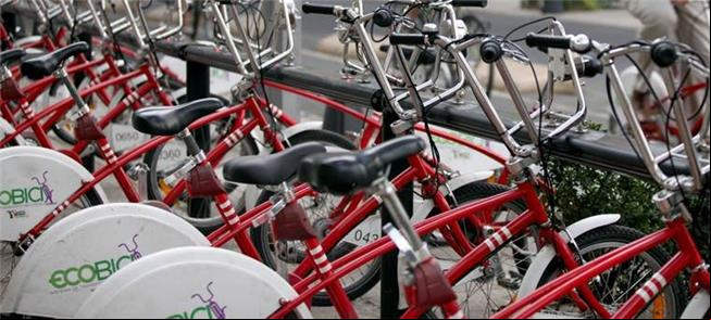 Bicicletas da Ecobici, na Cidade do México