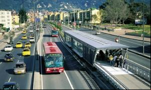 O Transmilênio, em Bogotá