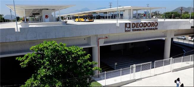 Terminal de dois pisos, em obra intermodal no Rio